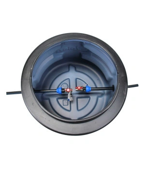 Camin vane HDPE triplustrat D.560 H.500 negru cu capac si instalatie 1/2