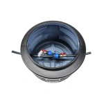 Camin vane HDPE triplustrat D.560 H.500 negru cu capac si instalatie 3/4