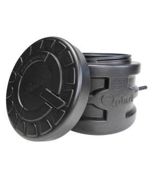 Camin vane HDPE triplustrat D.560 H.500 negru cu capac si instalatie 1