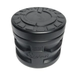 Camin HDPE triplustrat D.560 H.500 negru cu capac si 2 garnituri D.25 instalate