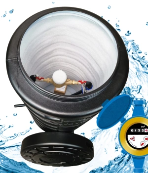 Camin apometru HDPE, termoizolat D560 H1200 cu inst. 3/4 si contor DN20 Zenner MNK
