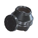 Camin apometru HDPE triplustrat D.800 H.750 negru cu capac