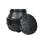 Camin apometru HDPE triplustrat D.800 H.750 negru cu capac