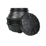 Camin apometru HDPE triplustrat D.800 H.750 negru cu capac