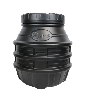 Camin apometru HDPE triplustrat D.800 H.900 negru cu capac