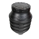 Camin apometru HDPE triplustrat D.800 H.1050 negru cu capac