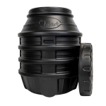 Camin apometru HDPE triplustrat D.800 H.1050 negru cu capac