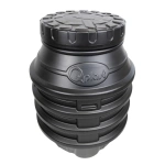 Camin apometru HDPE triplustrat D.800 H.1050 negru cu capac