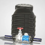 Camin apometru HDPE triplustrat D.800 H.1200 negru cu capac