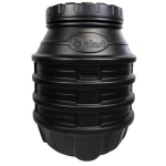 Camin apometru HDPE triplustrat D.800 H.1200 negru cu capac