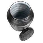 Camin apometru HDPE triplustrat D.800 H.1200 negru cu capac