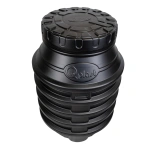 Camin apometru HDPE triplustrat D.800 H.1200 negru cu capac