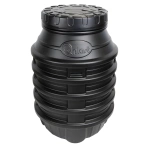 Camin apometru HDPE triplustrat D.800 H.1200 negru cu capac