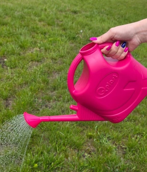 Stropitoare roz 2.5L cu rozetă pentru plante – ideală pentru copii, apartament și balcon, ușoară și practică