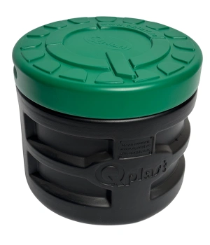 Camin pentru vane HDPE triplustrat H.500 negru cu capac verde 