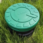 Camin pentru vane HDPE triplustrat H.500 negru cu capac verde 