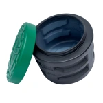 Camin pentru vane HDPE triplustrat H.500 negru cu capac verde 