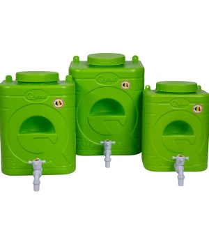 Rezervor apă 10L cu robinet – mini chiuvetă portabilă pentru grădină, camping, fără curent (verde)