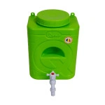 Rezervor apă 10L cu robinet – mini chiuvetă portabilă pentru grădină, camping, fără curent (verde)