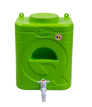 Rezervor apă 20L cu robinet – mini chiuvetă portabilă pentru grădină, camping, fără curent (verde)