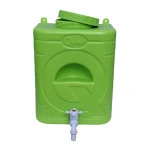 Rezervor apă 20L cu robinet – mini chiuvetă portabilă pentru grădină, camping, fără curent (verde)