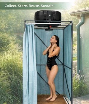 Dus de vara PE Qplast  100L negru 